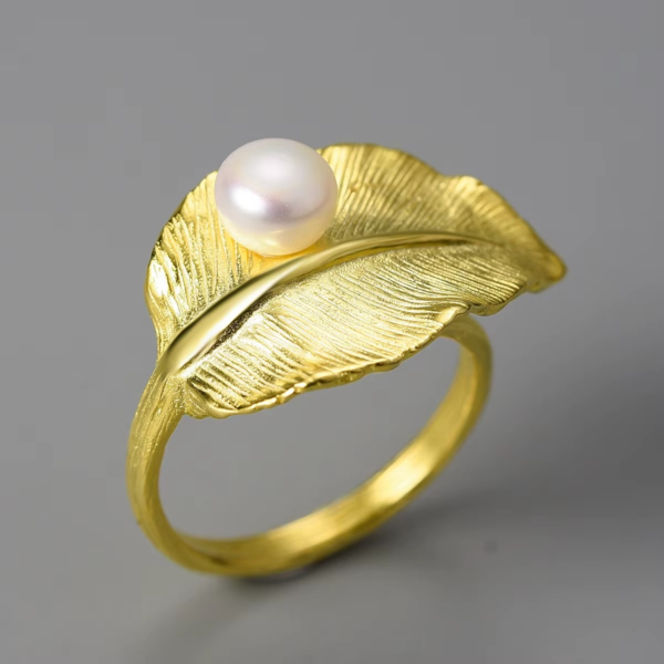 Silver Pearl Ring - Image 2