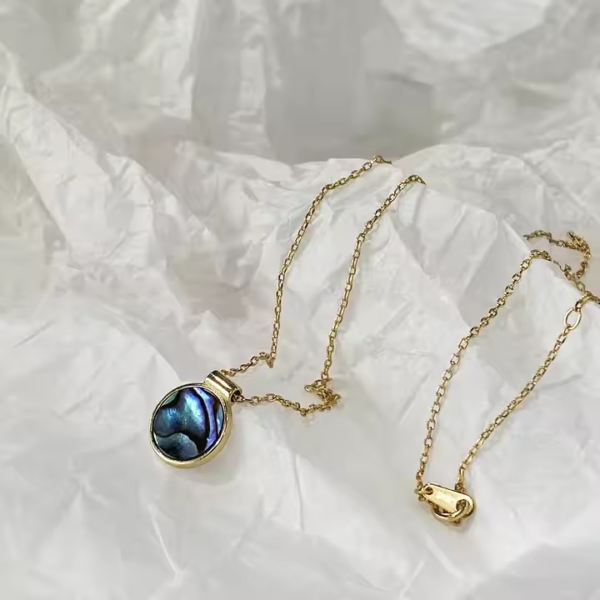 18K gold plated silver abalone sell neckless