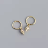 Silver Sell Drop Earrings 18K Gold plating