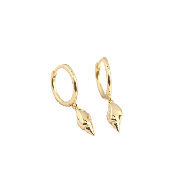 Silver Sell Drop Earrings - Image 2