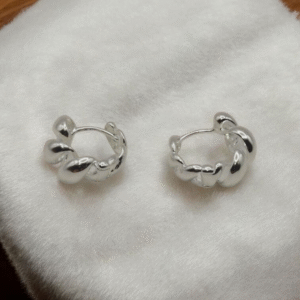 silver twisted earrings future moder design