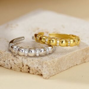 a sterling silver- and gold-plated statement ring