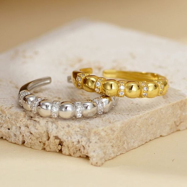 a sterling silver- and gold-plated statement ring