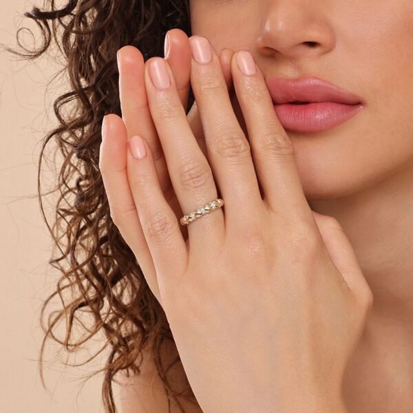 Woman with a statement ring
