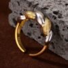 18K Gold-Plated Silver handmade adjustable Ring