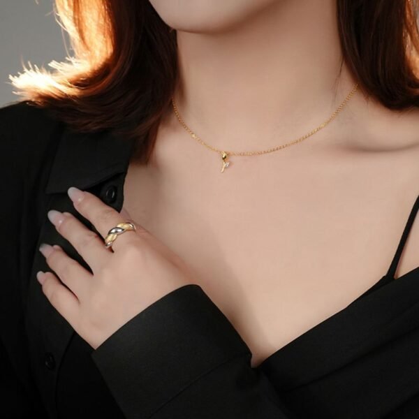 18K Gold-Plated Sterling Silver Adjustable Ring - Image 4