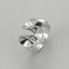 Silver Abstract Open Ring