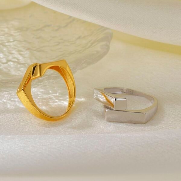 Geometric Open Band Ring for Women - Image 2