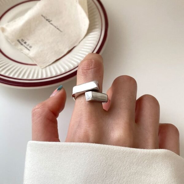 Geometric Open Band Ring for Women - Image 4