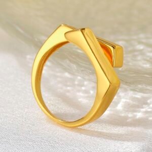 Geometric Open Band Ring for Women