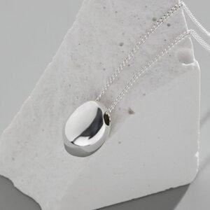 silver nugget pendant necklace
