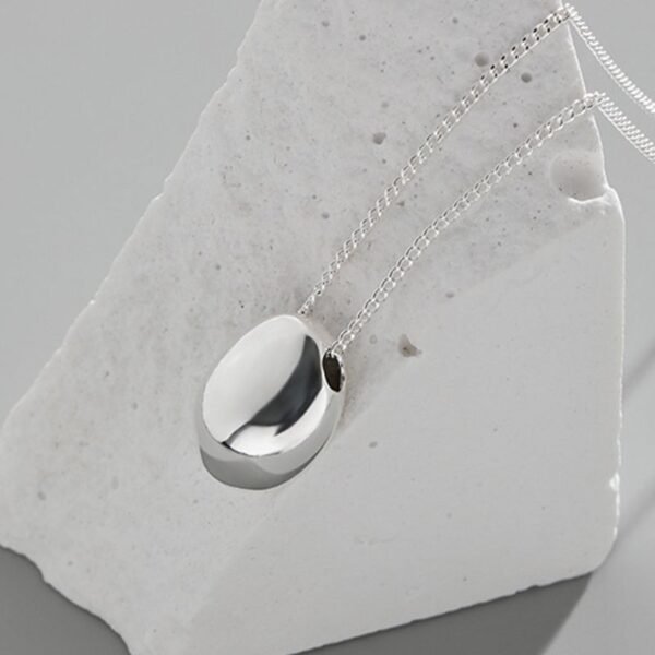 silver nugget pendant necklace