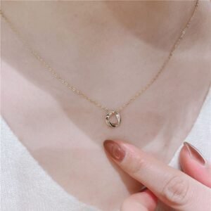 Alternative view of Silver Twist Pendant Necklace