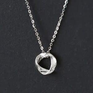 Sterling Silver Twist Pendant Necklace