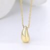 18K gold plated Silver Teardrop Pendant
