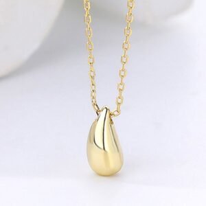 18K gold plated Silver Teardrop Pendant