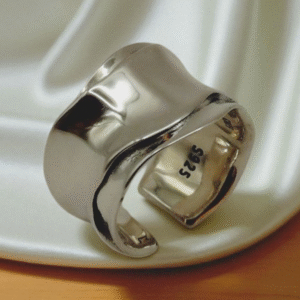 Silver Folds Ring