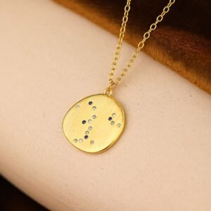 Alternative view of Minimalist 18K Gold Plated Silver Pendant Necklace