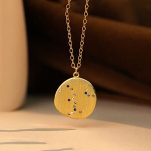 Minimalist 18K Gold Plated Silver Pendant Necklace