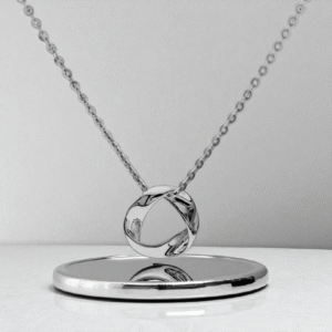Silver Twist Pendant Necklace