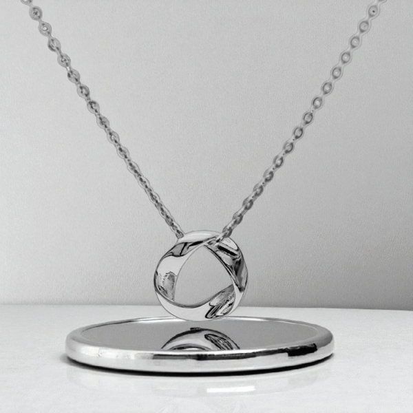 Silver Twist Pendant Necklace