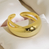 Silver Dome Open Ring in18K gold