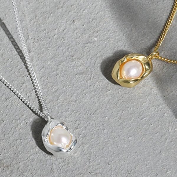 Pearl Pendant Necklace in Sterling Silver - Image 2