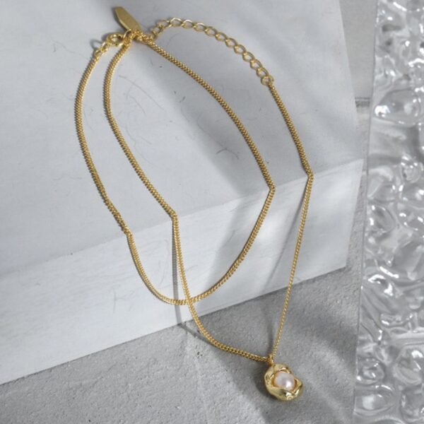 Pearl Pendant Necklace in Sterling Silver - Image 5